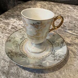 Vintage Richard Japan Demitasse Footed Cup and Saucer
